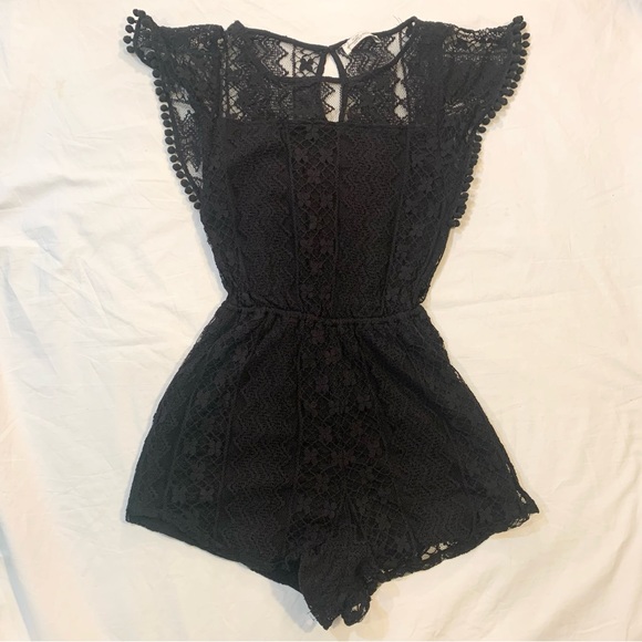 Abercrombie & Fitch Black Lace Romper Women's Size Small - Picture 7 of 10